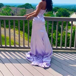 Bridesmaid / Prom / Quinceanera / Formal purple lilac gown